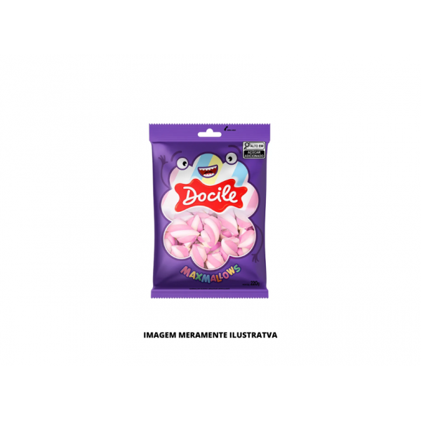 MARSHMALLOW - DOCILE - 220g TWIST ROSA/BRANCO BAUNILHA